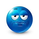 Стикер Blue Emoji