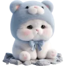 Стикер Синий мишка