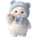 Стикер Синий мишка