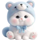 Стикер Синий мишка