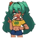 Стикер Brazilian Miku