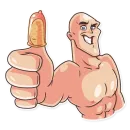 Стикер Go Baldly