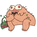 Стикер Конфетный монстр