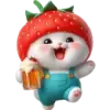 Стикер Клубничный мяу