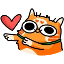 Стикер Рыжий кот Кешбэкс Без Текста