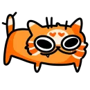 Стикер Рыжий кот Кешбэкс Без Текста