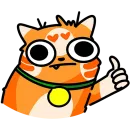 Стикер Рыжий кот Кешбэкс Без Текста