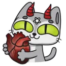 Стикер Demon Cat Diamond
