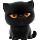 Стикер Угрюмый кот