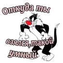 Стикер Кот Сильвестр
