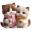Стикер Кошачья любовь