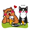 Стикер fun cat