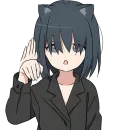 Стикер Кошечка тян