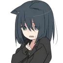 Стикер Кошечка тян