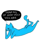 Cat absolutelly blue
