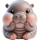 Стикер Малыш бегемотик