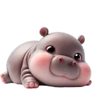 Стикер Малыш бегемотик