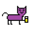 Стикер Color pixel cats