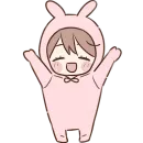 Стикер Костюм кролика