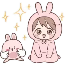 Стикер Костюм кролика