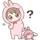 Стикер Костюм кролика