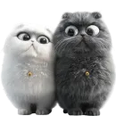 Стикер Парные котейки