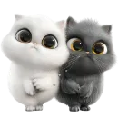 Стикер Парные котейки