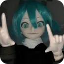 Стикер Creepy Miku Doll