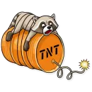 Стикер Criminal Raccoon