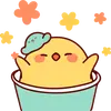 Стикер Cup duck's daily life