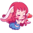 Стикер Cute Bunny Girl