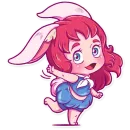 Стикер Cute Bunny Girl