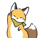 Стикер cute fox