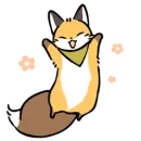 Стикер cute fox