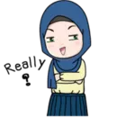 Стикер Cute Hijab Girl