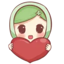 Стикер Cute Muslim Girl