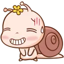 Стикер Малыш Улиточка