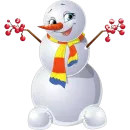 Стикер Cute Snowman