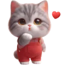 Стикер Кот в комбинезоне