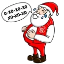 Стикер Дед Мороз Ох ох