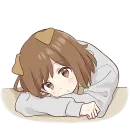 Стикер Собачка тян