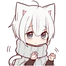 Стикер Усталый котенок