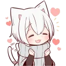 Стикер Усталый котенок