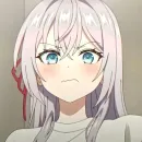 Стикер Аля иногда кокетничает