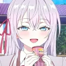 Стикер Аля иногда кокетничает