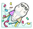 Стикер Energetic Snowy Owls
