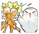 Стикер Energetic Snowy Owls