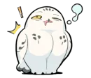 Стикер Energetic Snowy Owls