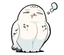 Стикер Energetic Snowy Owls