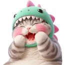 Стикер Дино котики